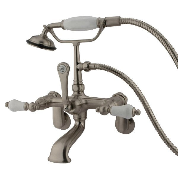 Wall-Mount Clawfoot Tub Faucet, Brushed Nickel, Tub Wall Mount