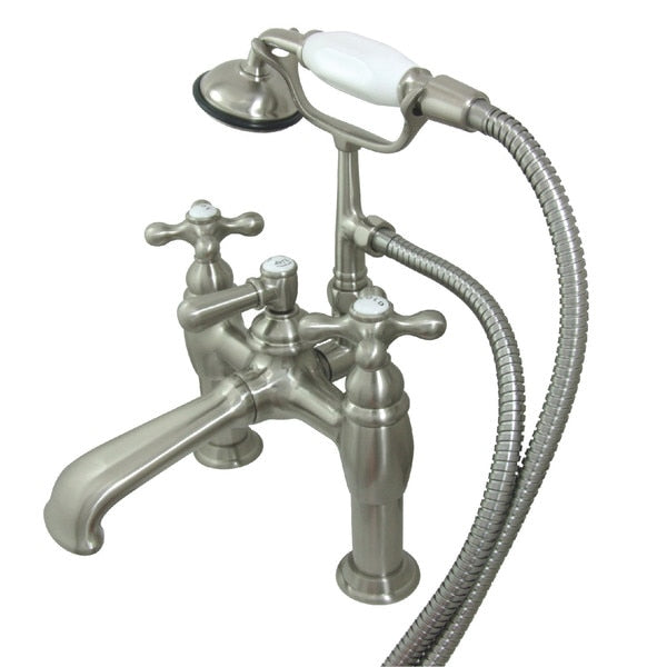 Deck-Mount Clawfoot Tub Faucet, Brushed Nickel, Deck Mount