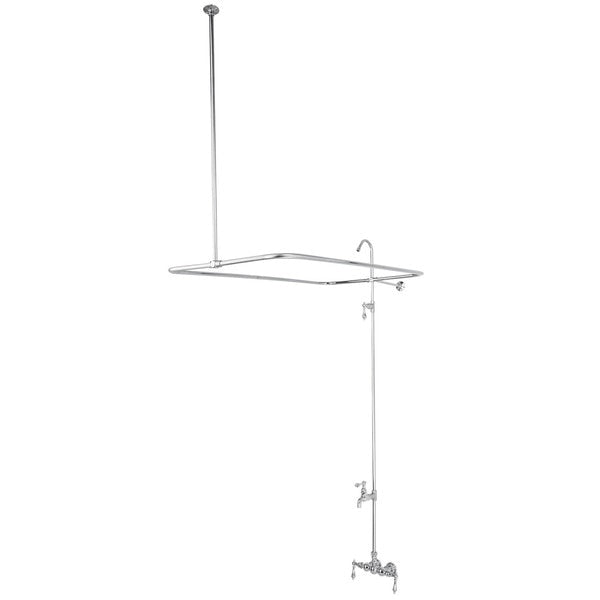 Wall-Mount Clawfoot Tub Faucet, Polished Chrome, Tub Wall Mount