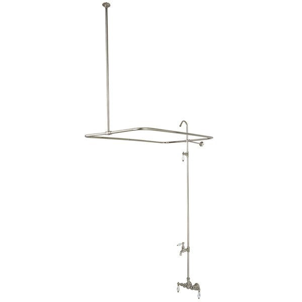 Wall-Mount Clawfoot Tub Faucet, Brushed Nickel, Tub Wall Mount