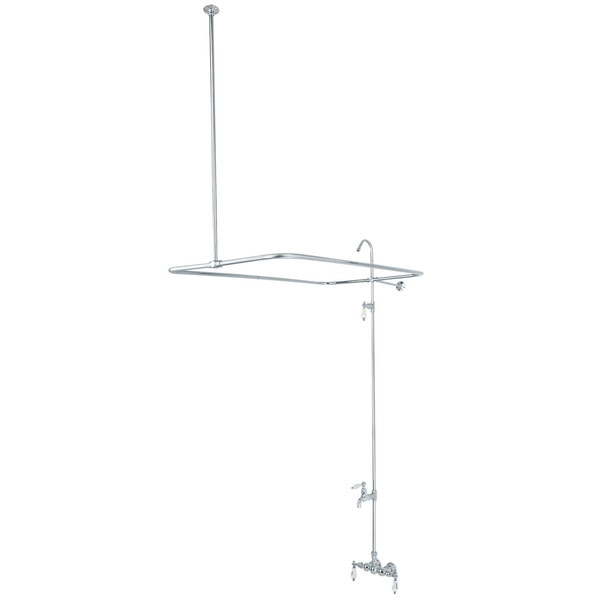 Wall-Mount Clawfoot Tub Faucet, Polished Chrome, Tub Wall Mount