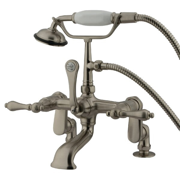 Deck-Mount Clawfoot Tub Faucet, Brushed Nickel, Deck Mount