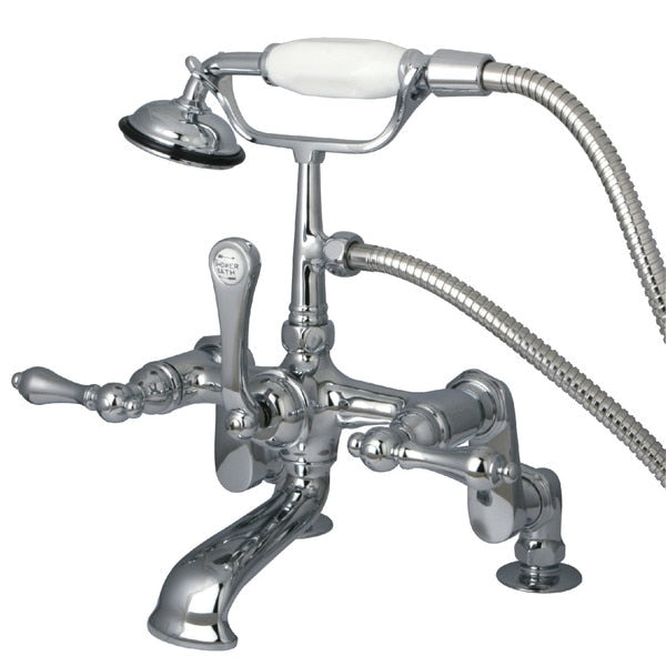 Deck-Mount Clawfoot Tub Faucet, Polished Chrome, Deck Mount