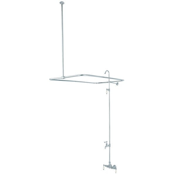 Wall-Mount Clawfoot Tub Faucet, Polished Chrome, Tub Wall Mount