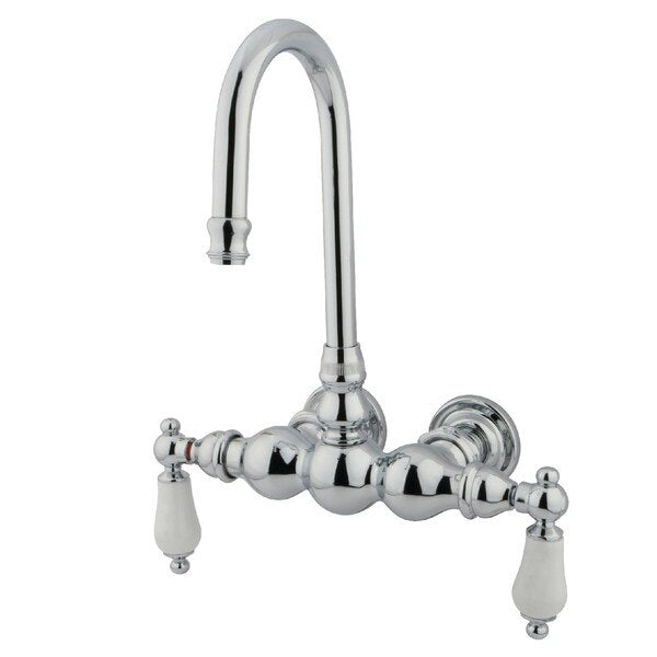Wall-Mount Clawfoot Tub Faucet, Polished Chrome, Tub Wall Mount