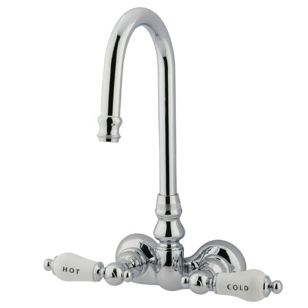 Wall-Mount Clawfoot Tub Faucet, Polished Chrome, Tub Wall Mount