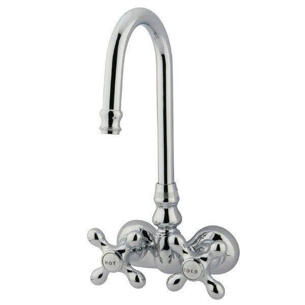 Wall-Mount Clawfoot Tub Faucet, Polished Chrome, Tub Wall Mount