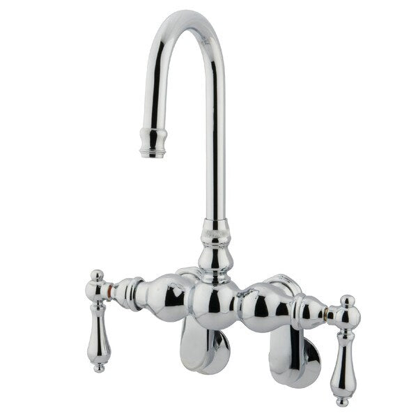 Wall-Mount Clawfoot Tub Faucet, Polished Chrome, Tub Wall Mount