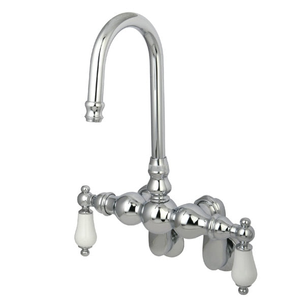 Wall-Mount Clawfoot Tub Faucet, Polished Chrome, Tub Wall Mount