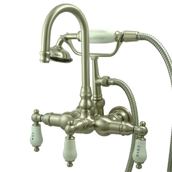 Wall-Mount Clawfoot Tub Faucet, Brushed Nickel, Tub Wall Mount