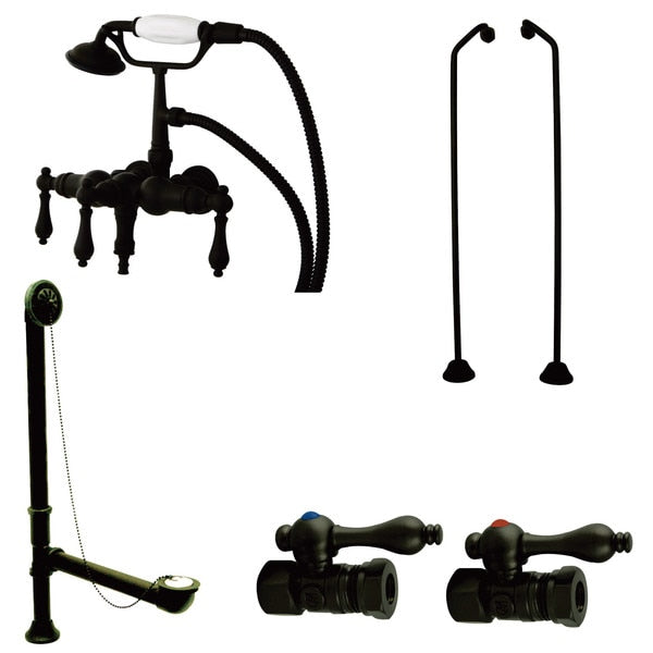 Clawfoot Tub Faucet Packages, Oil Rubbed Bronze, Tub Wall Mount