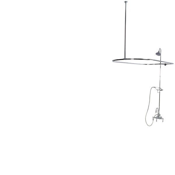 Clawfoot Tub Faucet Packages, Polished Chrome, Tub Wall Mount