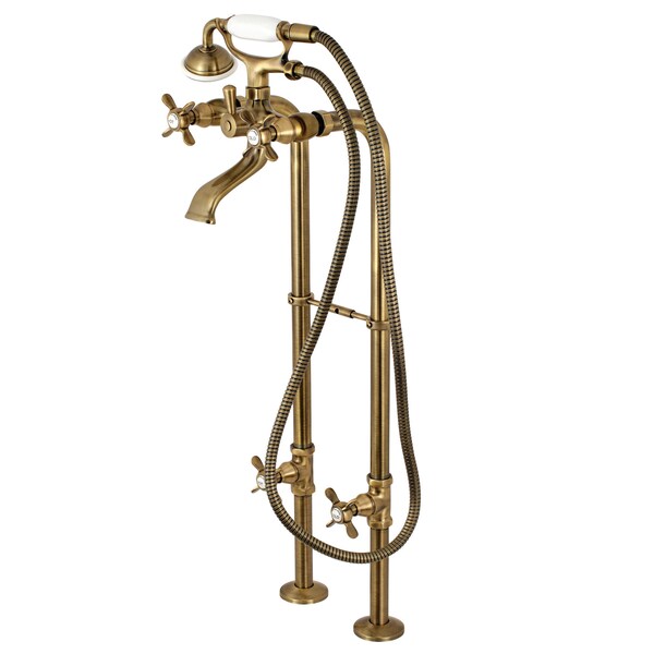 Freestanding Tub Faucet, Antique Brass, Freestanding