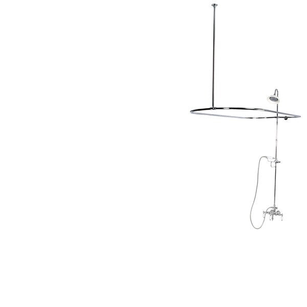Clawfoot Tub Faucet Packages, Polished Chrome, Tub Wall Mount
