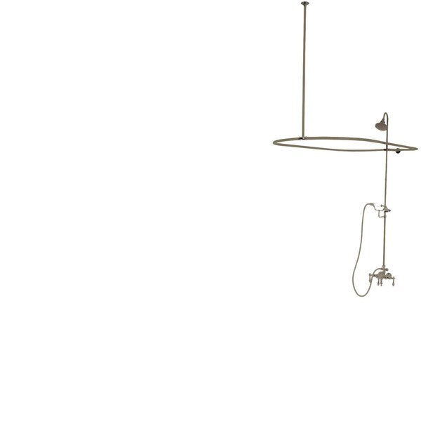Clawfoot Tub Faucet Packages, Brushed Nickel, Tub Wall Mount
