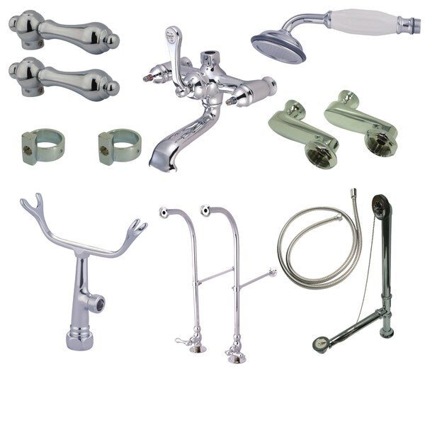 Clawfoot Tub Faucet Packages, Polished Chrome, Freestanding