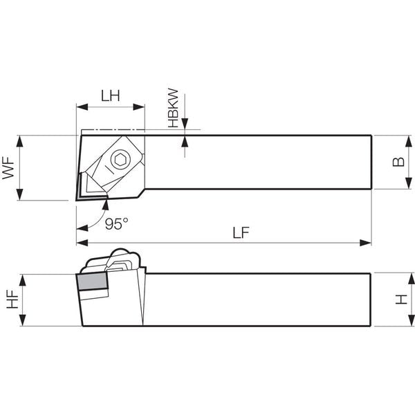 Turning Toolholder, CCLNR 2525M12
