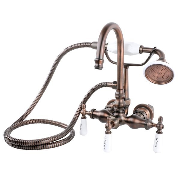 Gooseneck Wall-Mounted Tub Filler, Hands