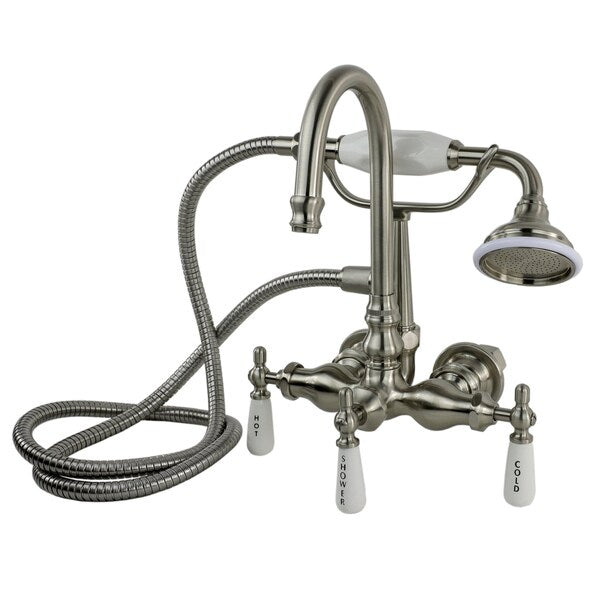 Gooseneck Wall-Mounted Tub Filler, Hands