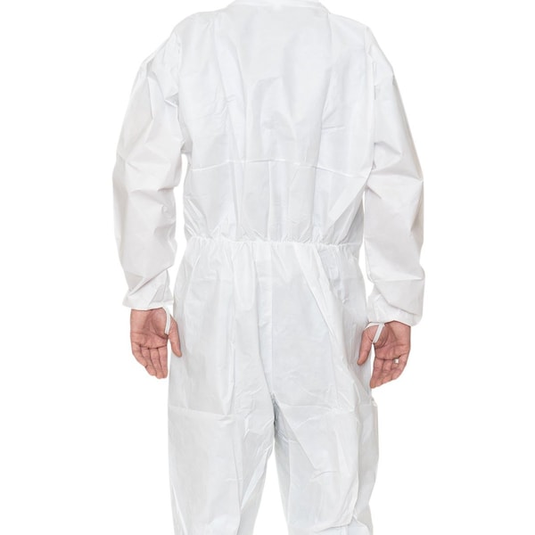 Sterile Coverall, 25 PK, White, Proprietary Laminated Nonwoven, Zipper