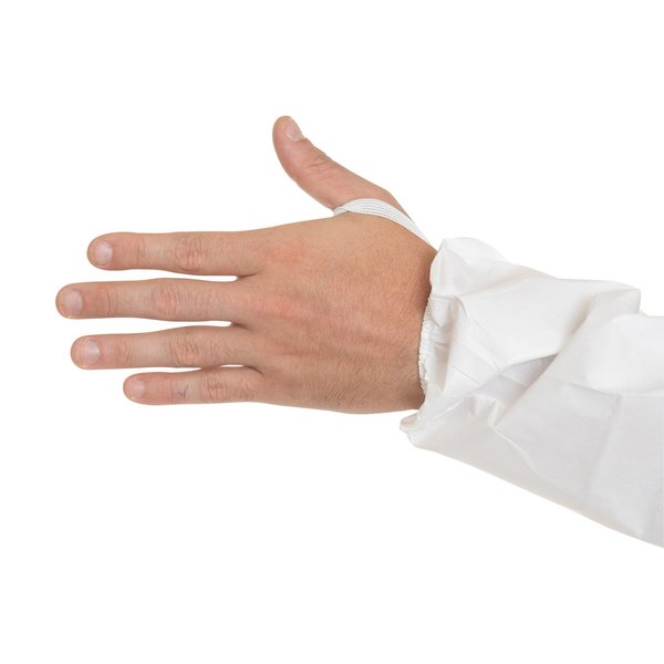 Sterile Coverall, 25 PK, White, Proprietary Laminated Nonwoven, Zipper