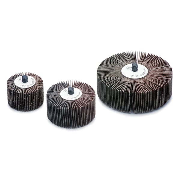 Flap Whl, 3x1x1/4-20, A/O, 60G