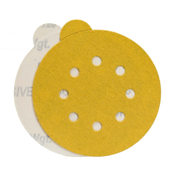 Sanding Disc, PSA, 5,120G, Gld, Mylar