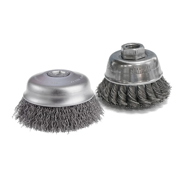 Wire Cup, 2-3/4, Cup Knt, 0.020, Con, 5/8-11