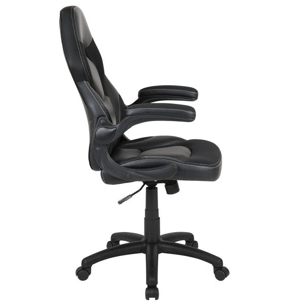 Gaming Chair, Padded Flip-up, Black
