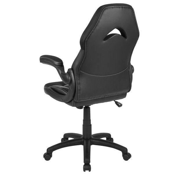 Gaming Chair, Padded Flip-up, Black