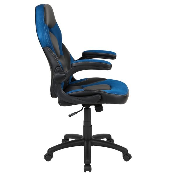 Gaming Chair, Padded Flip-up, Blue