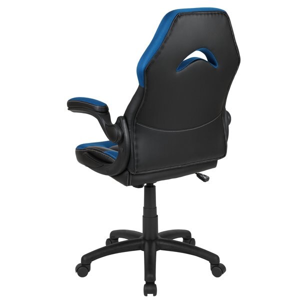 Gaming Chair, Padded Flip-up, Blue