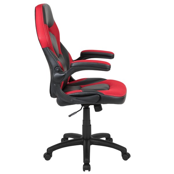 Gaming Chair, Padded Flip-up, Red