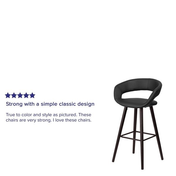 Black Vinyl Barstool, 29