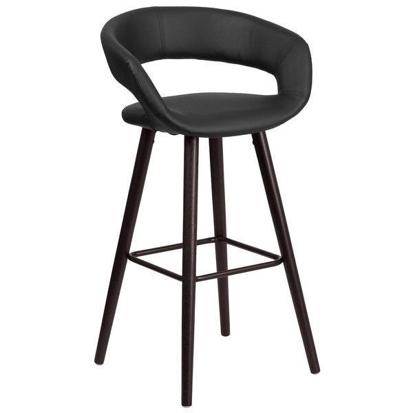 Black Vinyl Barstool, 29