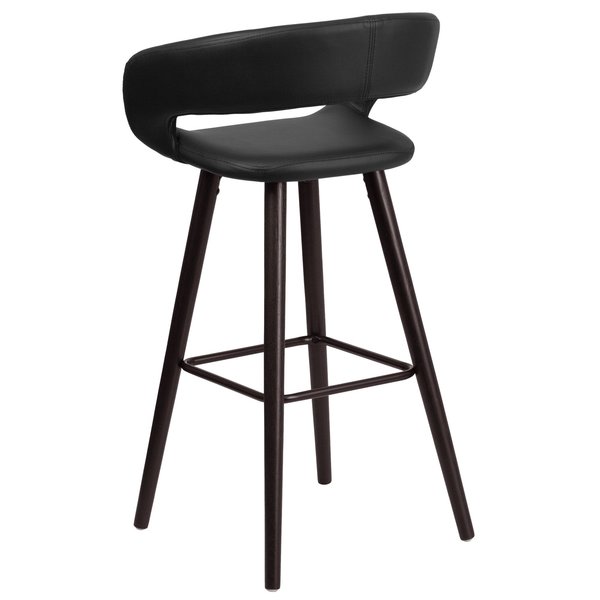 Black Vinyl Barstool, 29