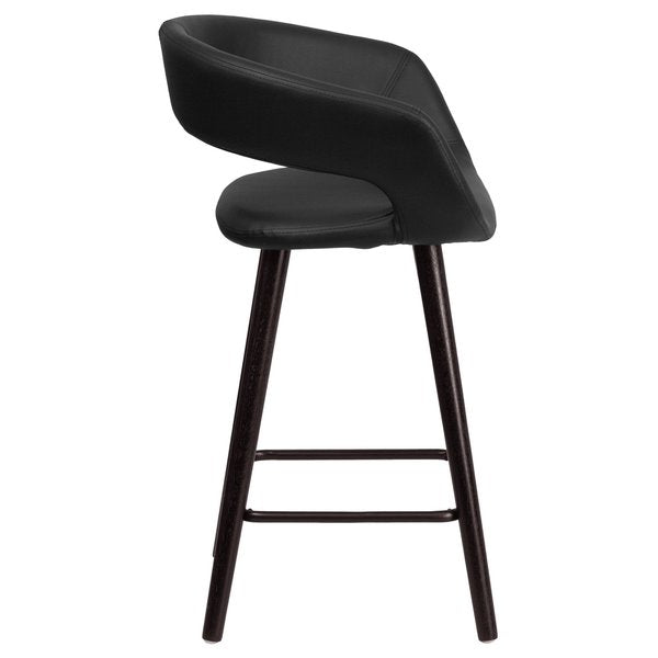 Black Vinyl Counter Stool, 24
