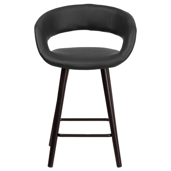 Black Vinyl Counter Stool, 24