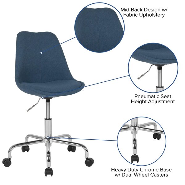 Fabric Task Chair, 17-1/2