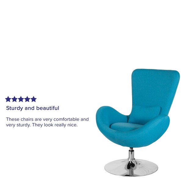 Aqua Fabric Side Reception Chair, 30 W 30