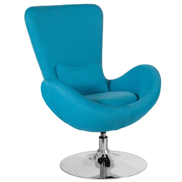 Aqua Fabric Side Reception Chair, 30 W 30