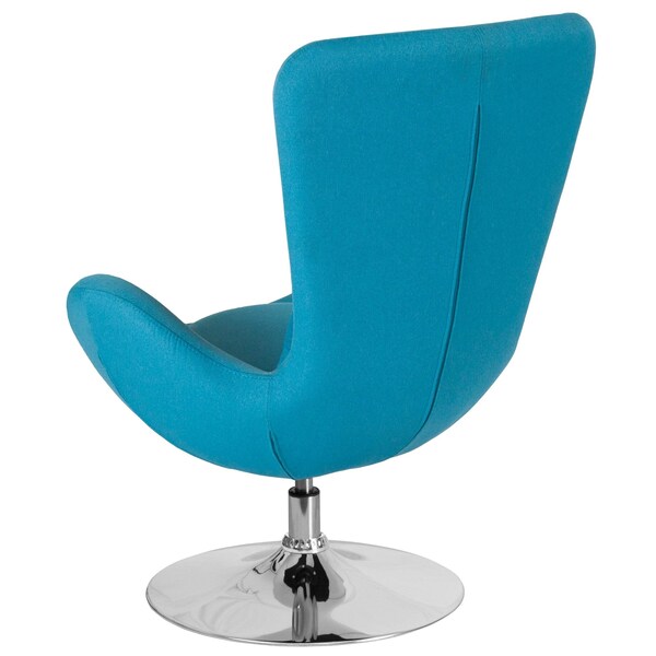 Aqua Fabric Side Reception Chair, 30 W 30