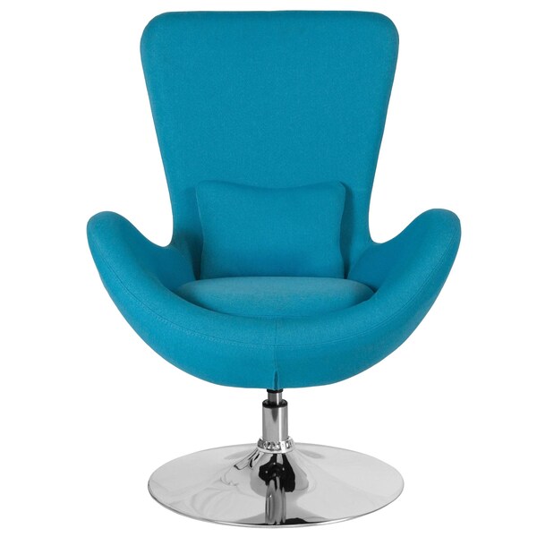 Aqua Fabric Side Reception Chair, 30 W 30