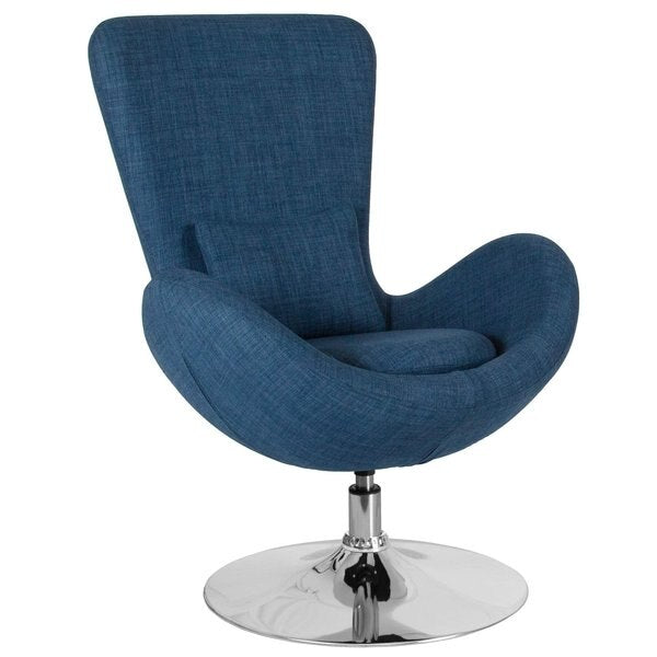 Blue Fabric Side Reception Chair, 30 W 30