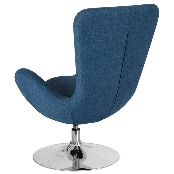 Blue Fabric Side Reception Chair, 30 W 30