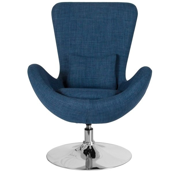 Blue Fabric Side Reception Chair, 30 W 30