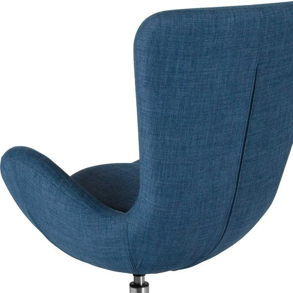 Blue Fabric Side Reception Chair, 30 W 30