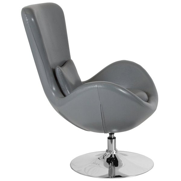 Gray LeatherSoft Side Reception Chair, 30 W 30
