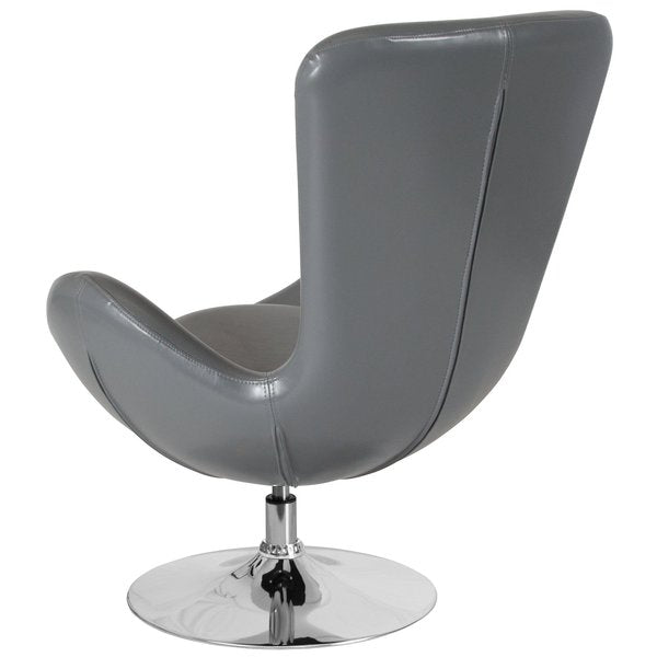 Gray LeatherSoft Side Reception Chair, 30 W 30