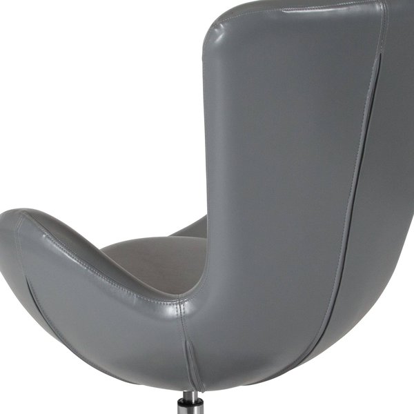 Gray LeatherSoft Side Reception Chair, 30 W 30